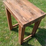 Small antique workbench in solid oak