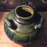 Flamed sandstone vase 3 handles