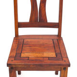 Set of 4 chairs in solid mahogany, vintage Art Nouveau, 1900