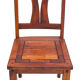Set of 4 chairs in solid mahogany, vintage Art Nouveau, 1900