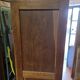 Antique double curtain cabinet in oak