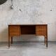 Teak desk on rosewood legs, 60s Norway, vintage