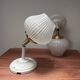 Pair of vintage white globe tilting wall sconces