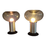 2 lampes Space Age de Süssmuthglas, Allemagne, années 1960