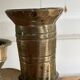 Five-branched brass candlestick