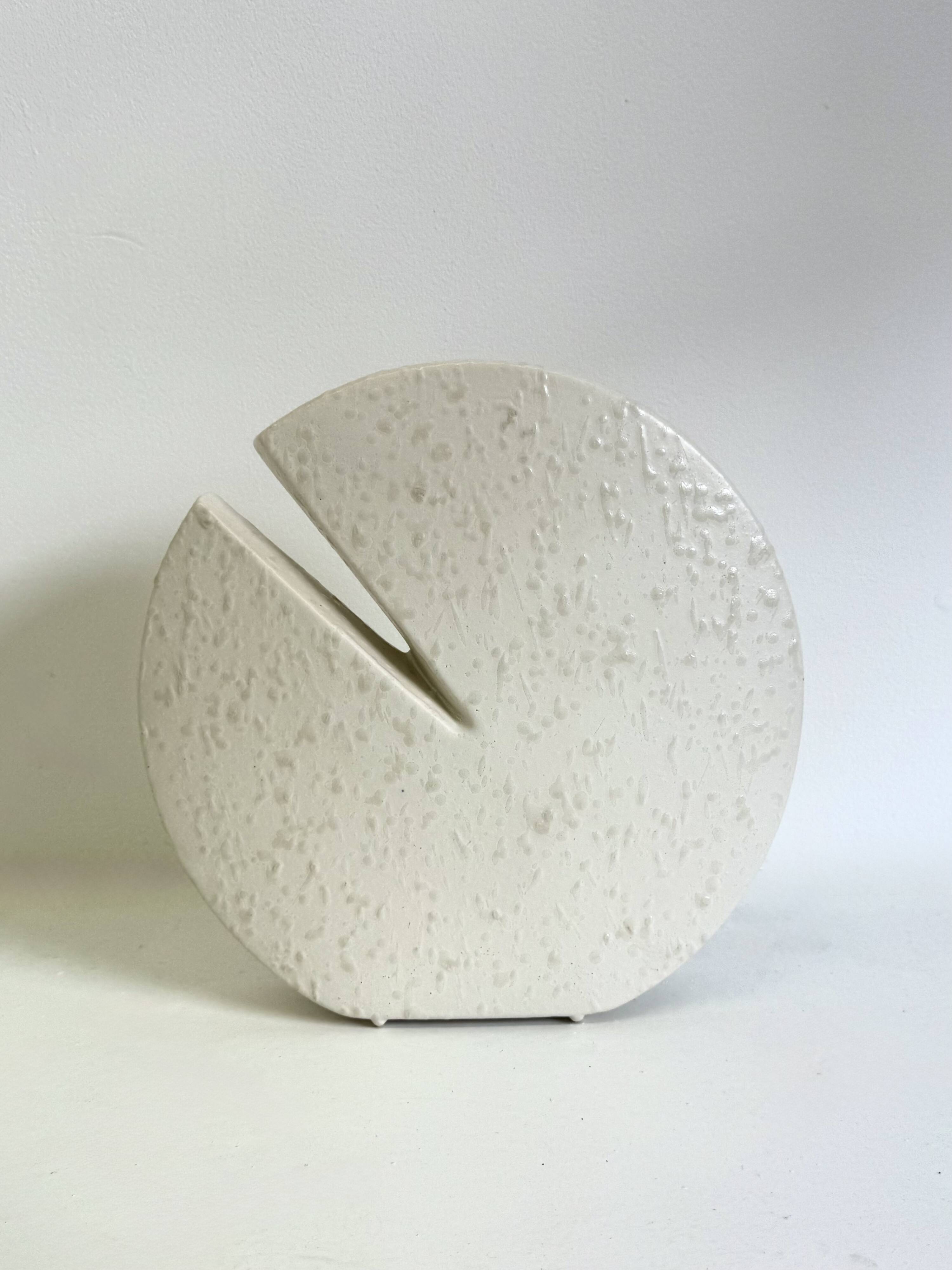 Off-white ceramic vase by Nereo Boaretto