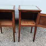 2 bedside tables mirror tray