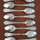 Set of silvered metal cutlery 1/1000th