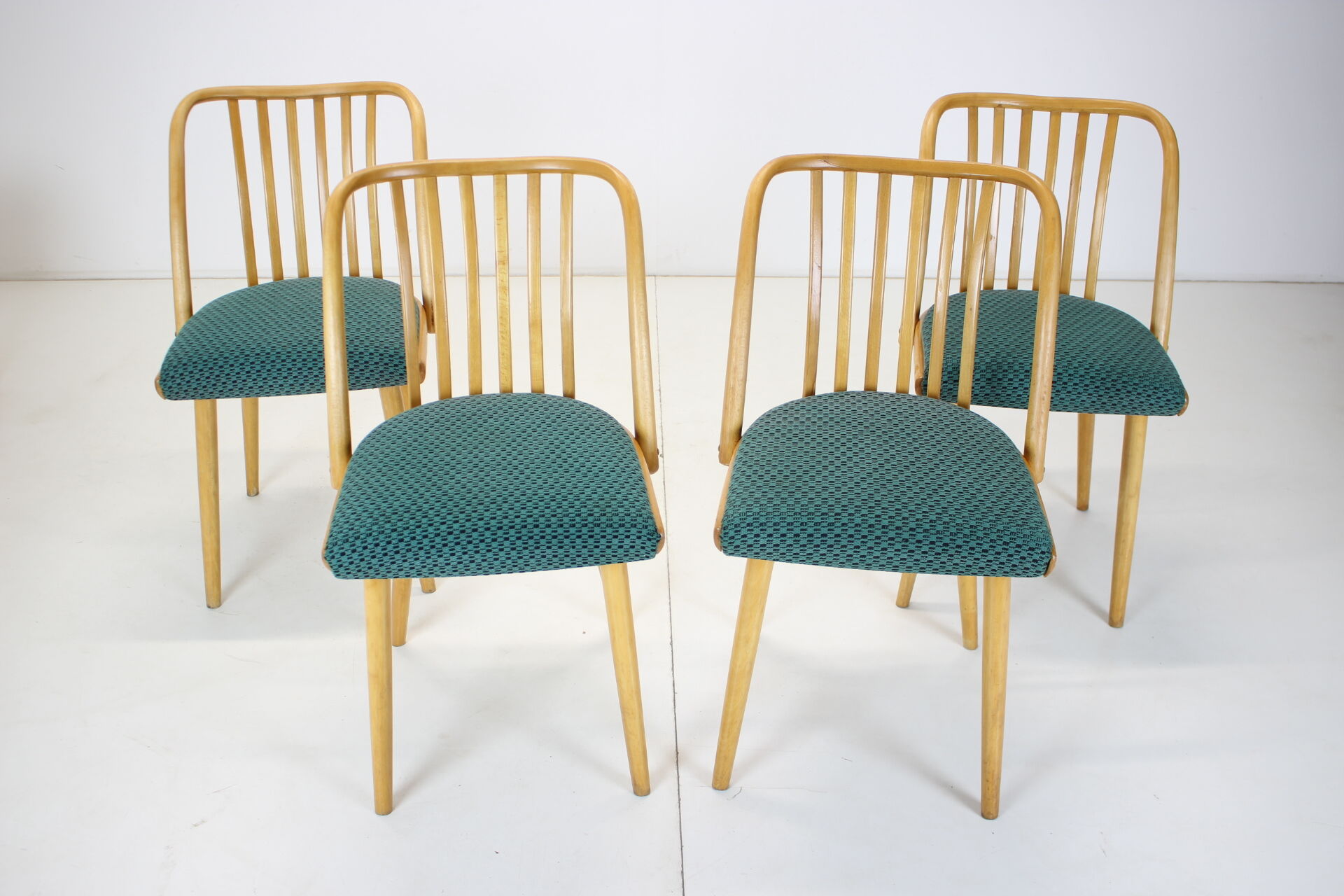 1960s Antonin Suman Set of Four Dining Chairs, Czechoslovakia