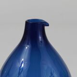 Glass vase signed Bleu Timo Sarpaneva Pullo Oiseau, Iittala, Finland, 1950s