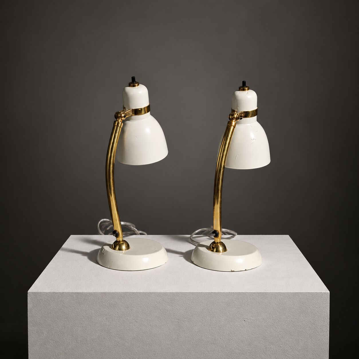 Pair of Norwegian desk lamps, attributed to Høvik Verk Norway.