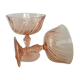 Set of 2 champagne glasses Luminarc Rosaline cocktail 70s