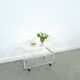 Space age plexiglas trolley met messing