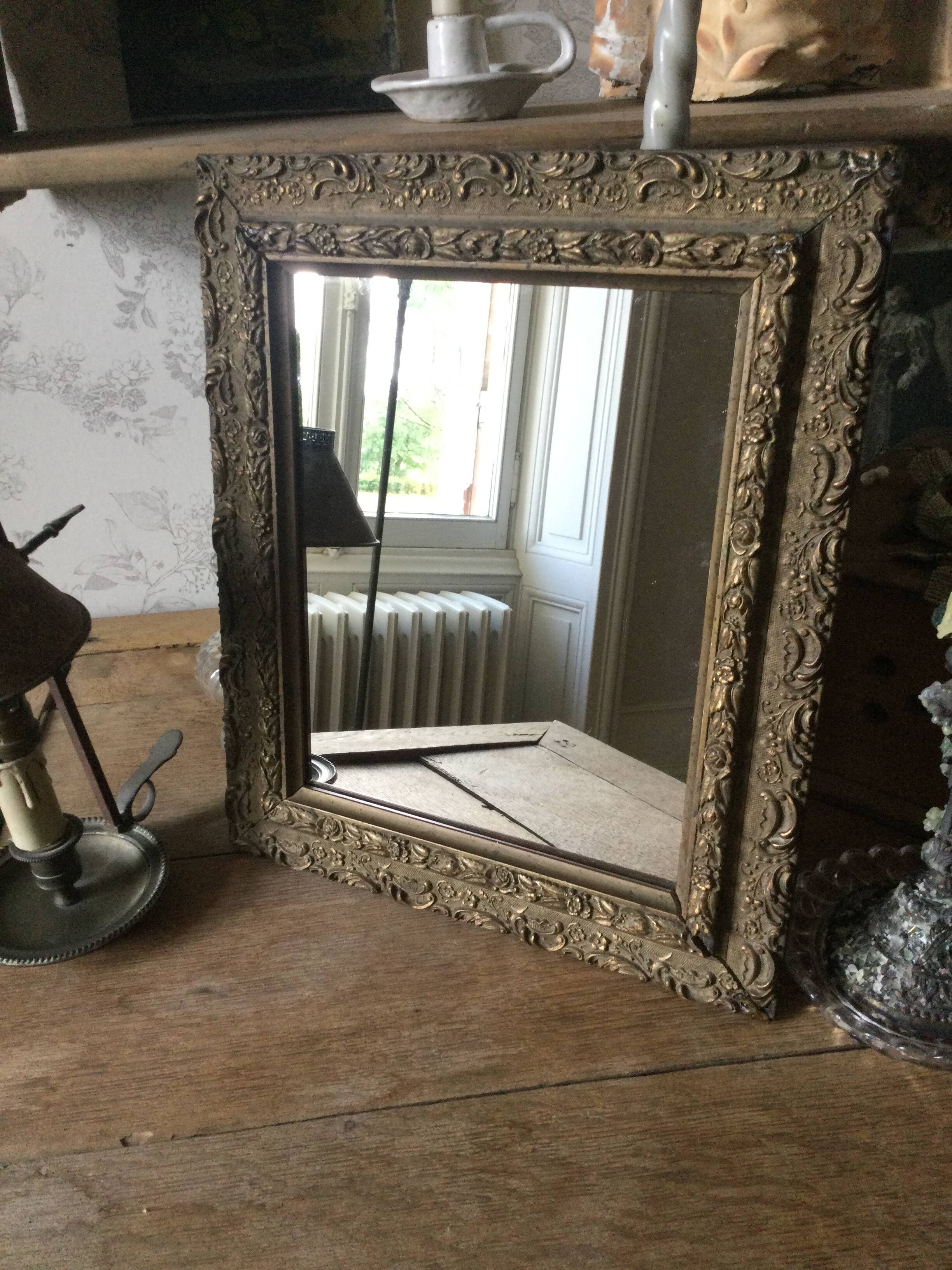 Antique gold mirror