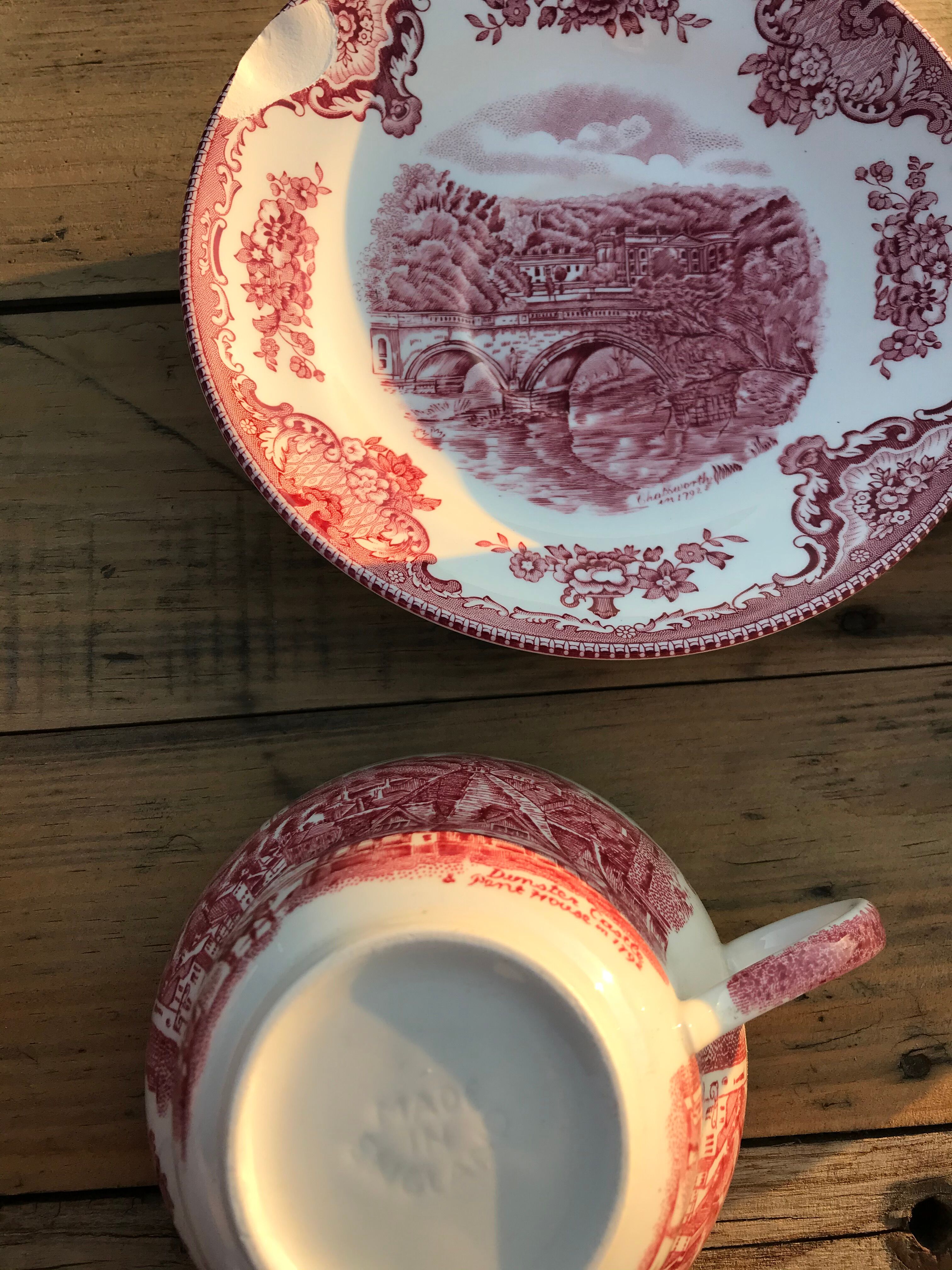 Cup with vintage saucer