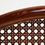 Armchair in beech and rattan