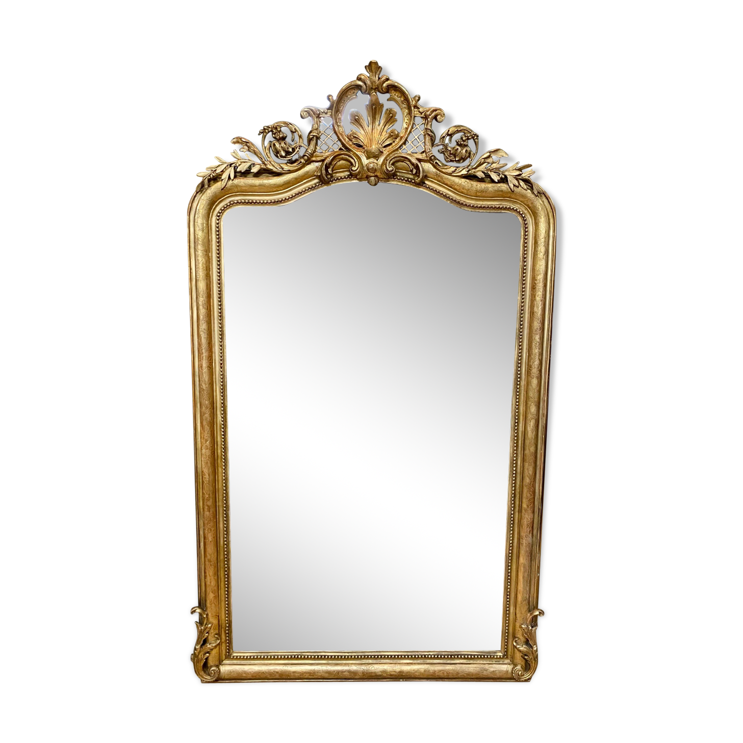 Golden mirror Napoleon III 190x113cm