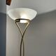 Vintage Italian floor lamp from 1983 in gilded brass and opaline glass – halogen