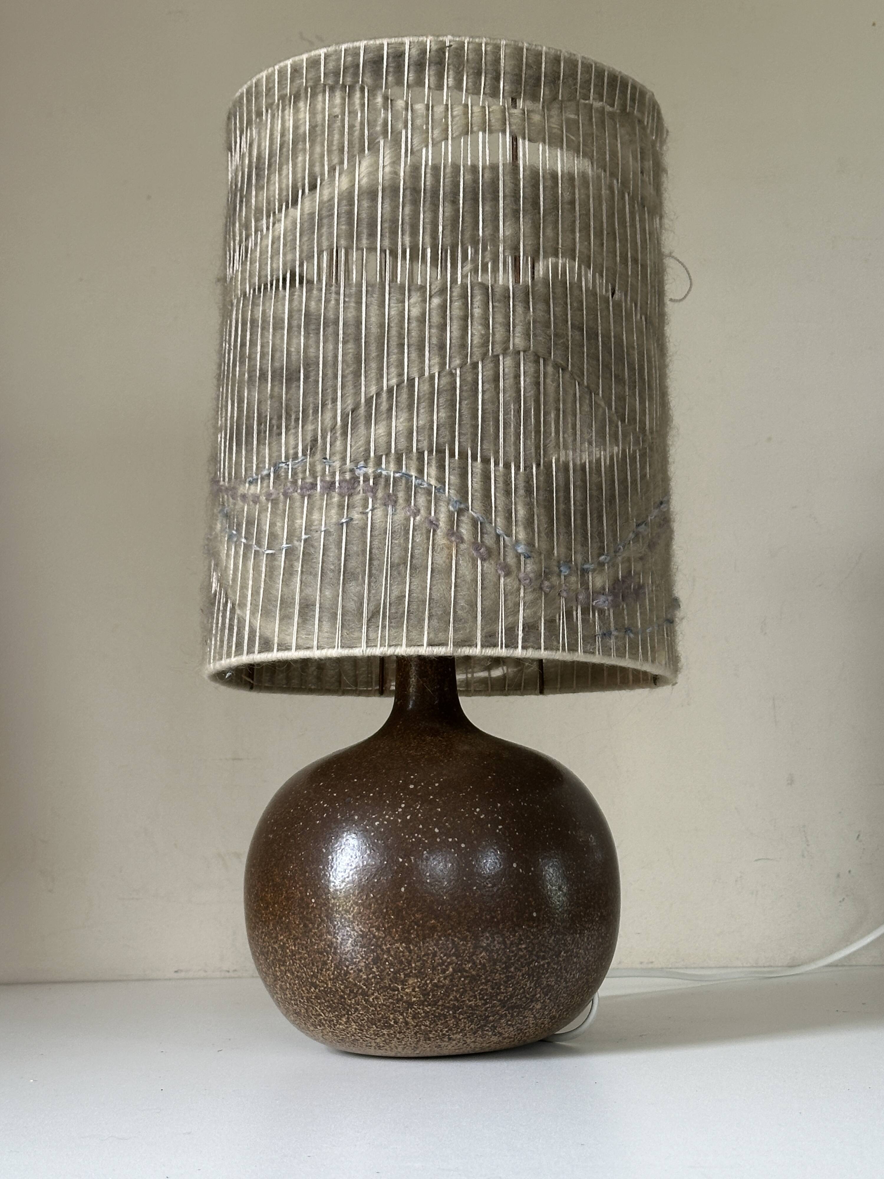Vintage stoneware ceramic lamp from the 60s