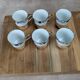 Set of 6 vintage porcelain and silver-plated cups