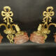 Pair of sconces with the heads of Zephyr Louis XVI style