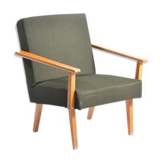 Amrchairs in Upholstery & Wood, Czechoslovakia 1960s