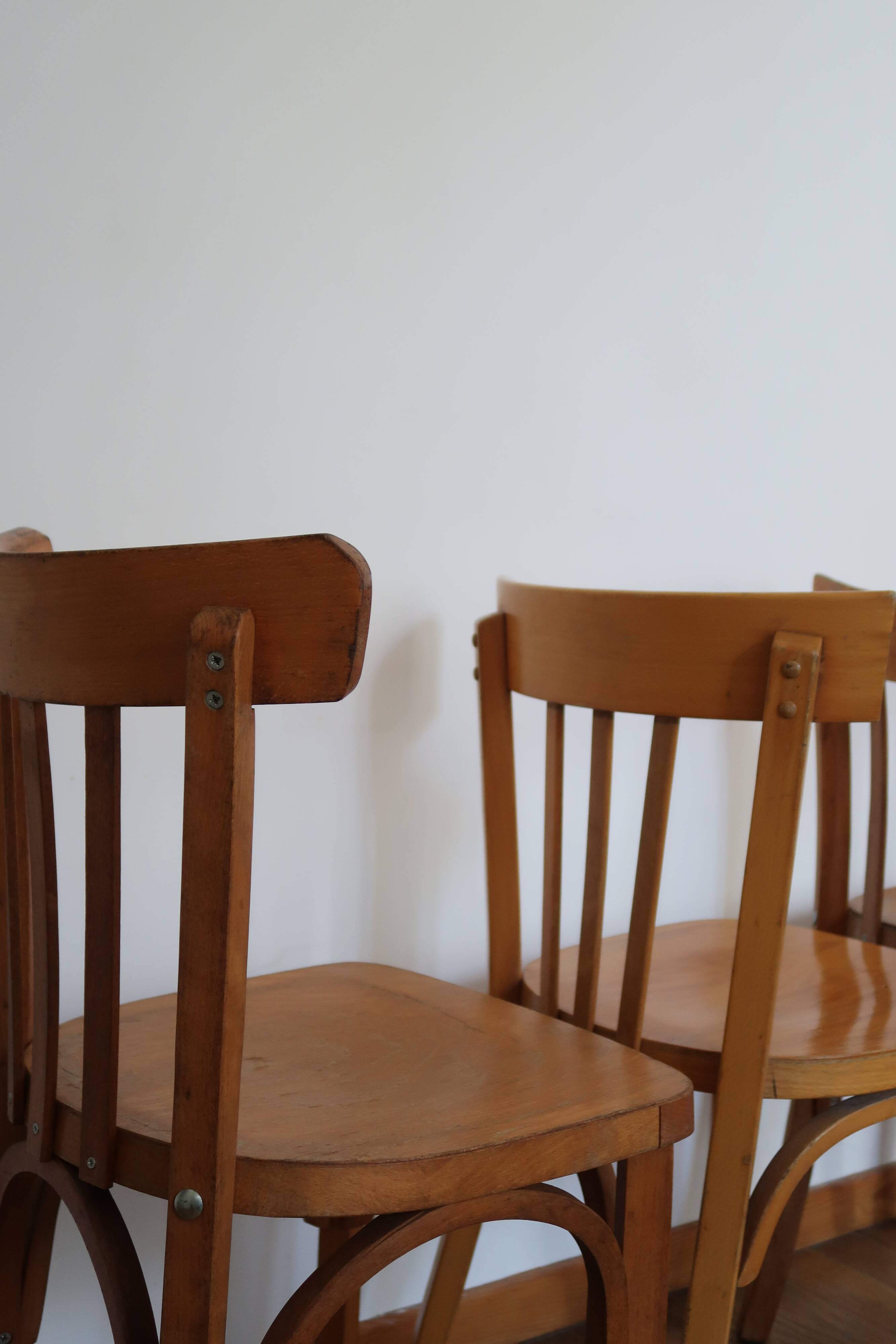 4 vintage bistro chairs