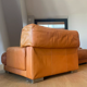 Paire de fauteuils vintage Gérard Guermonprez cuir fauve et inox, France 1970