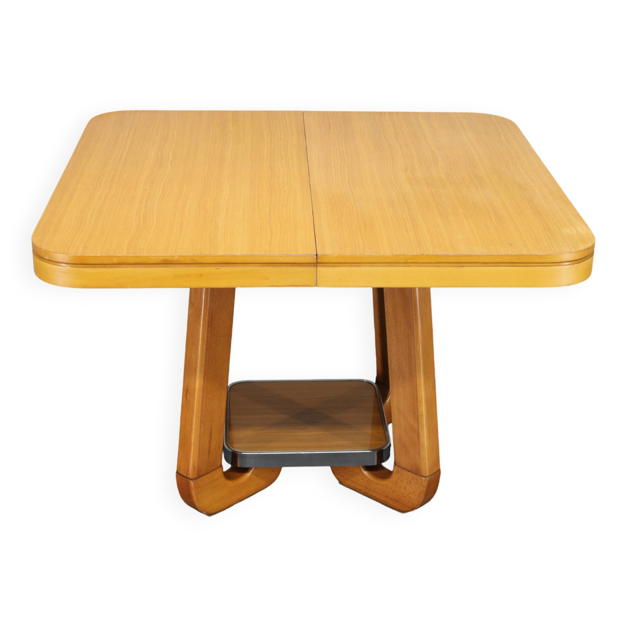1970s Italian Extendable Dining Table in Maple Finish