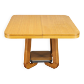 Table à manger extensible italienne des années 1970 avec finition érable