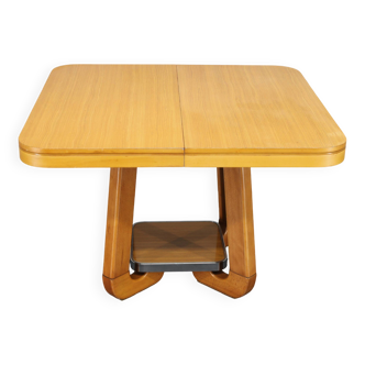 Table à manger extensible italienne des années 1970 avec finition érable