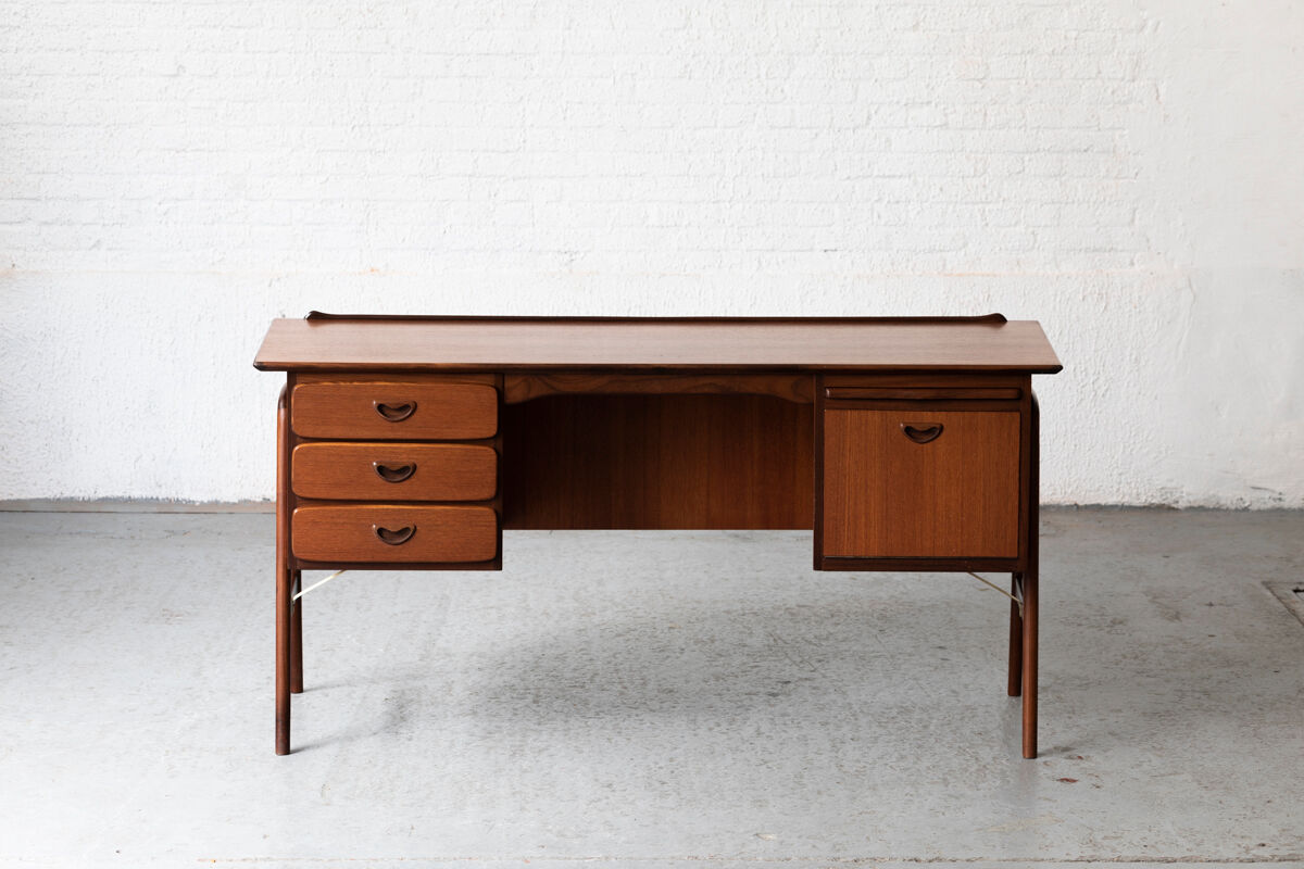 Bureau de Louis Van Teeffelen pour Wébé design hollandais, années 1950