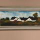 Original Swedish Oil on Panel – “Landscape with Farm” by Louis Zelig – Signed – Vintage & Framed – 78 × 39 cm (30.7" × 15.4")