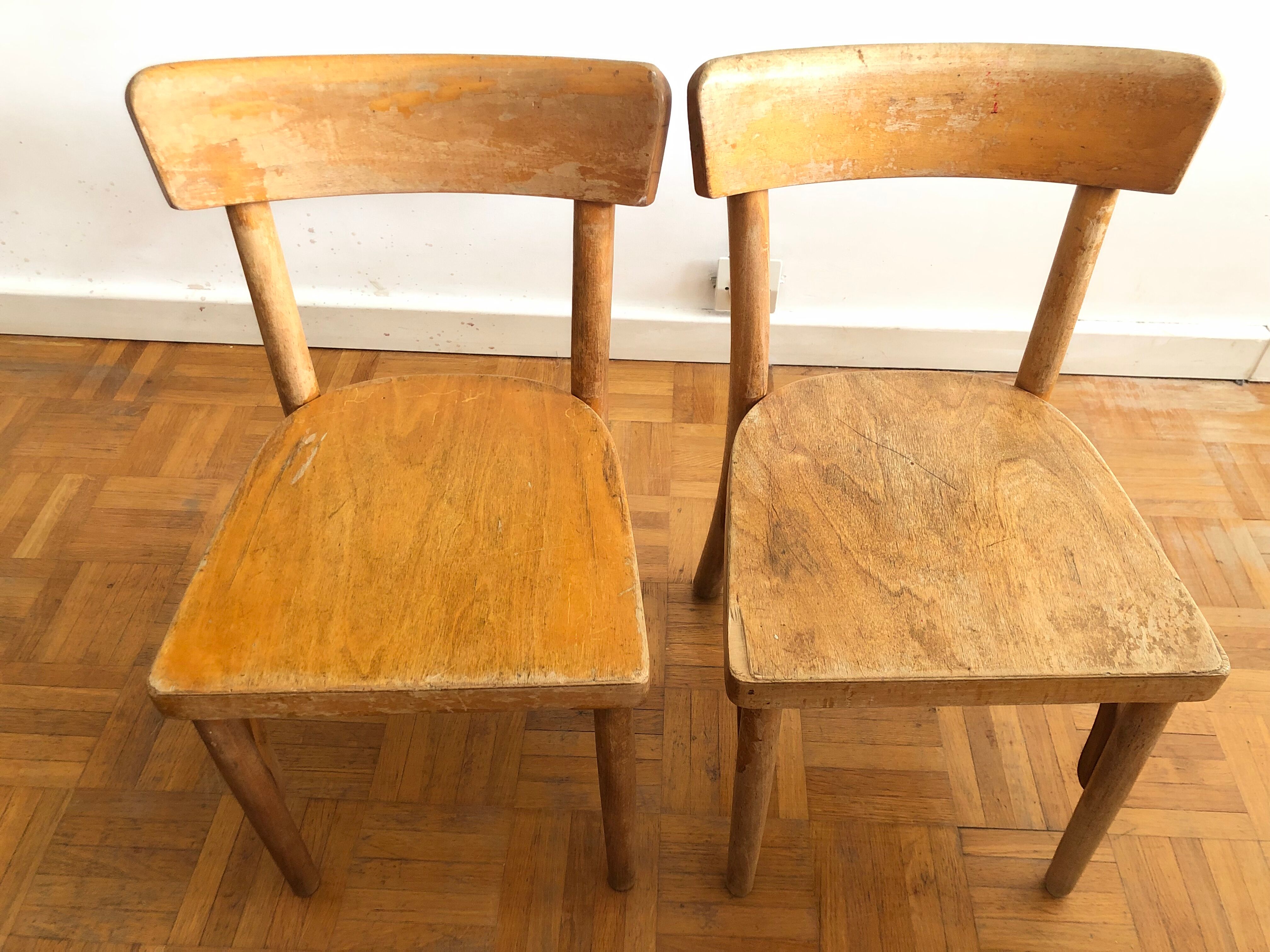 Paire de chaises d’enfant Baumann vintage