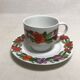 Series 6 cups old kaiser ceramic white + flowers vintage designs