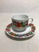 Series 6 cups old kaiser ceramic white + flowers vintage designs