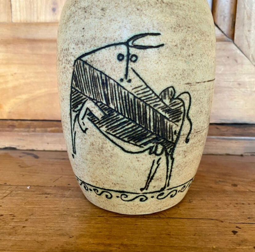 Vase with a bull by Jacques Blin
