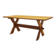 Solid oak dining table by Henning Kjærnulf, Denmark, 1960s