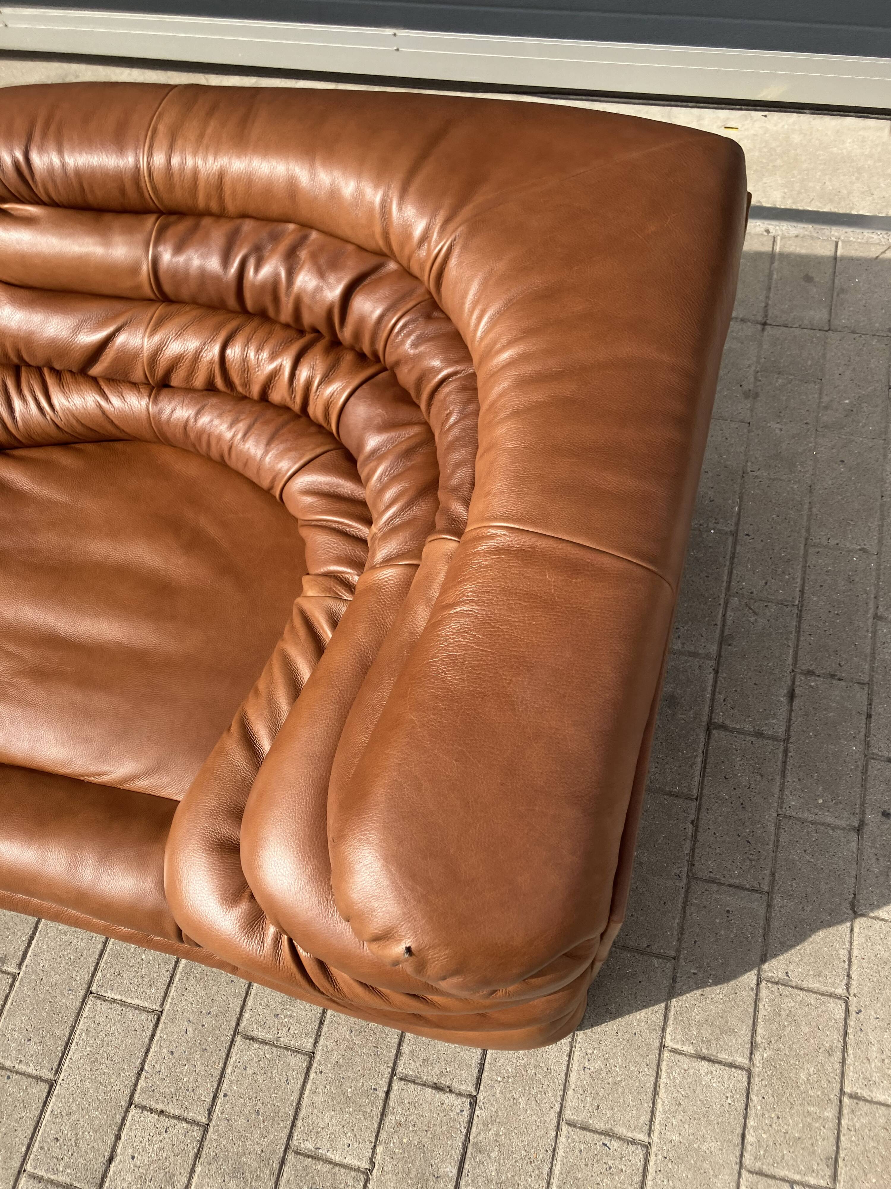2x De Sede Terrazza DS-1025 (right & left element) Cognac