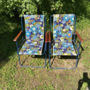 1970s folding camping chairs, garden chairs
