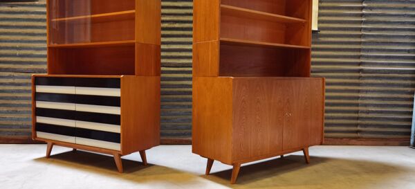 Biblitheque pieds compas U 450 par Jiri Jiroutek pour Interier Praha 1960