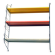 Vintage metal bookshelf in De Stijl colors, 1950s Pilastro Tomado style