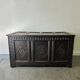 Rare 17th Century Carved Oak Coffer Charles II Period Circa 1660-1680c