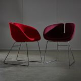 Fjord Chairs in Red by Patricia Urquiola for Moroso, 2002