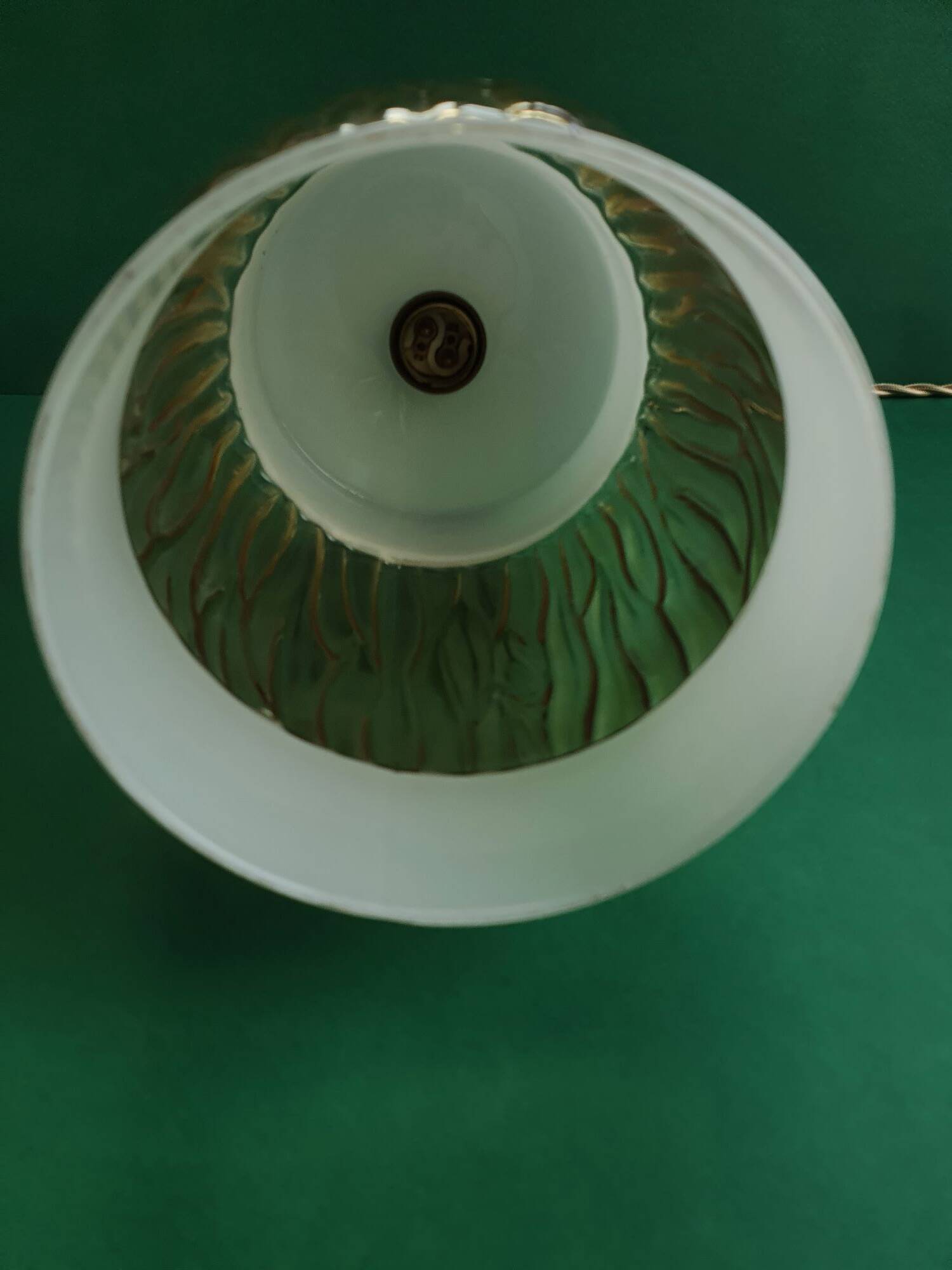 Vintage glass hanging lamp