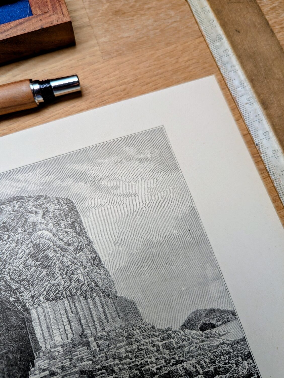 Printed in 1898, Fingal's Cave, Scotland.