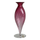 Twisted pink blown glass vase