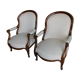 Pair of walnut armchairs mark from the 19th century