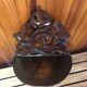 Carved wood wall shelf vintage vine leaves decor #a465