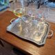 Vintage stainless steel serving tray by Jean Couzon